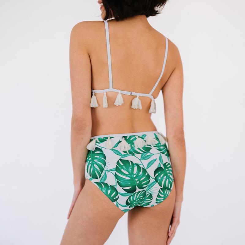 Womens Cabana Mix High-Waist Bikini Bottom  |  Swimwear Clothing Forest Glen