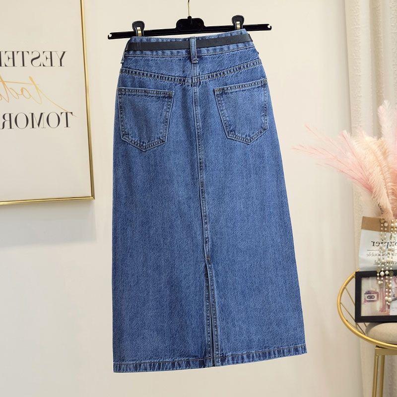 Womens Denim Midi Skirt  |  Bottoms Bottoms Bottoms