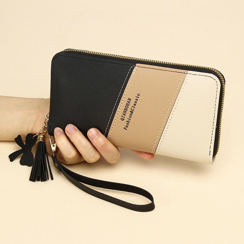 Womens Devin Colorblocked Zip Card Case  |  Small Wallets Small Wallets Small Wallets