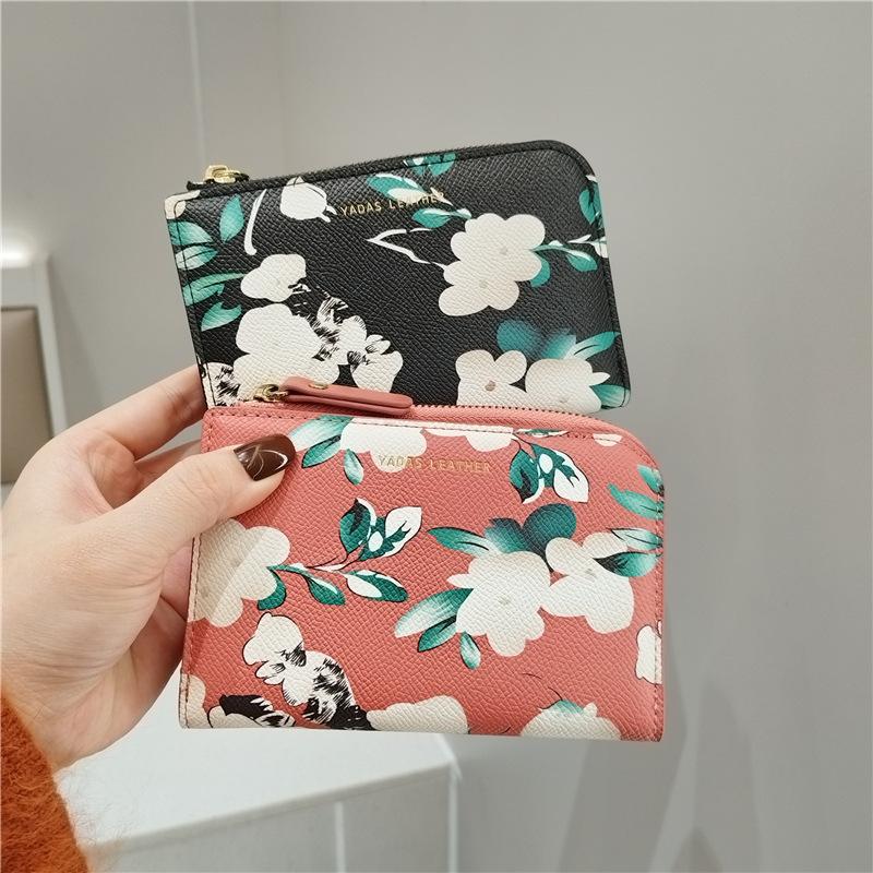 Womens Devin Fall Poppies Small Compact Wallet  |  Small Wallets Small Wallets Black Multi