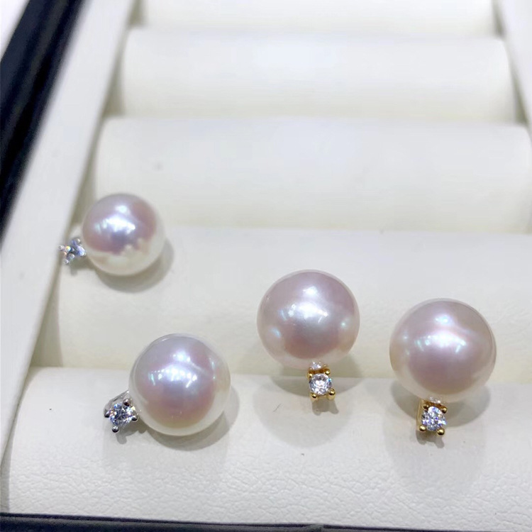 Womens Fine Meant To Be Pearl & Diamond Studs  |  Earrings Earrings Earrings