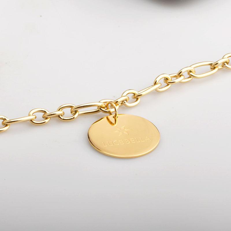 Womens One In A Million Chain & Crystal Line Bracelet  |  Personalization Jewelry & Watches Gold