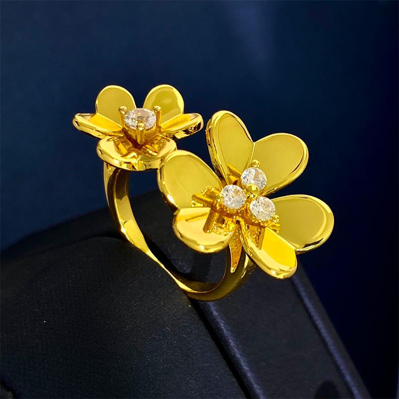 Womens Precious Pansy Wrap Ring  |  Rings Jewelry & Watches Gold