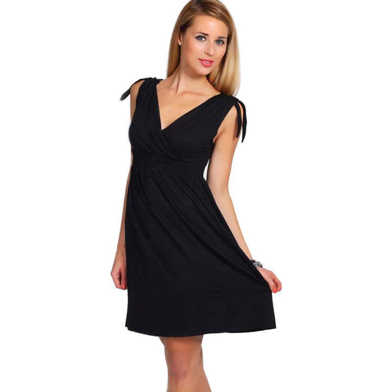 Womens V-Neck Ponte Dress  |  Dresses & Jumpsuits Clothing Black